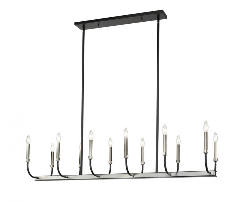 12 Light Linear Chandelier | 479-12L-MB-BN