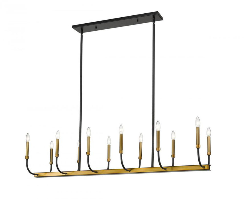 12 Light Linear Chandelier | 479-12L-MB-OBR