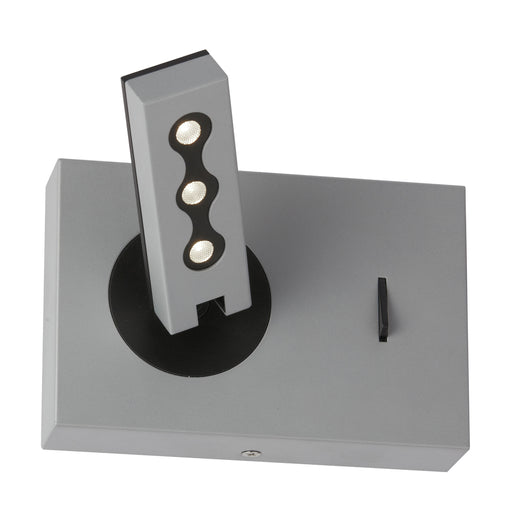 Wall Sconce W/ Reading Lamp, Silver Finish | 479LEDW-SV