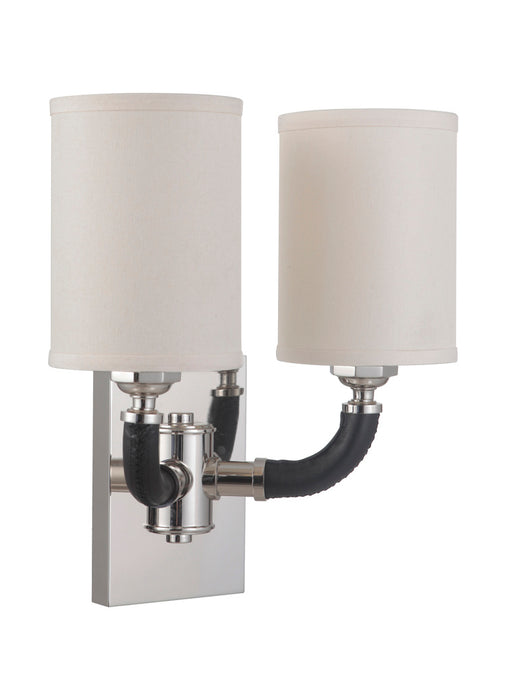 Craftmade Huxley 2 Light Wall Sconce in Polished Nickel