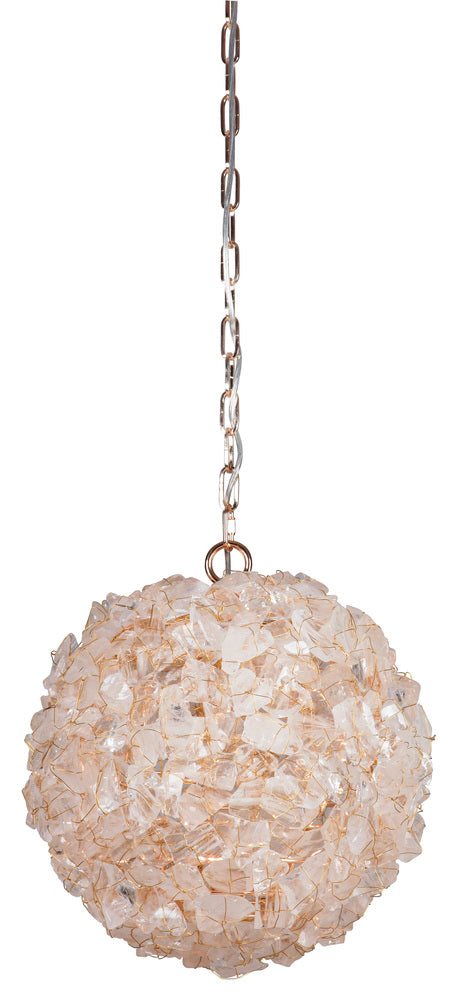 Craftmade Roxx 1 Light Large Pendant in Gilded w/Quartz Crystals