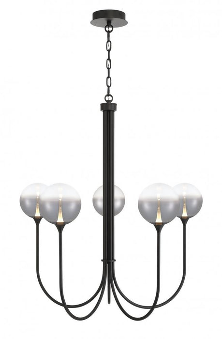 Iissa-chandelier- 5 Light -34in-bk-sk | 48923-026