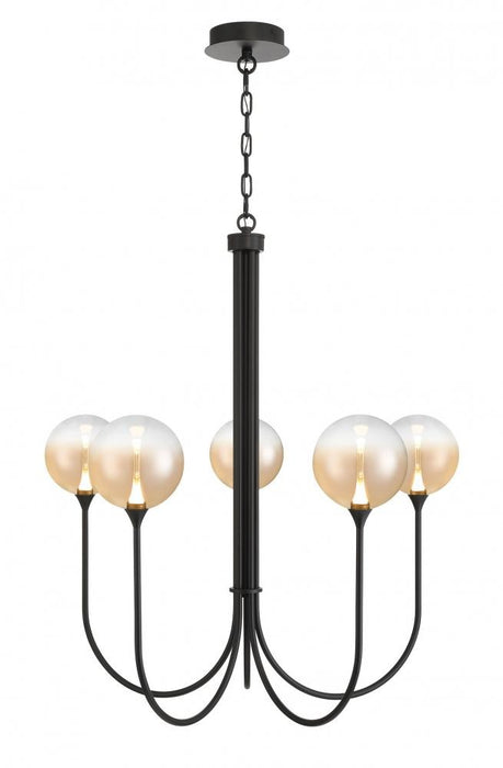 Iissa-chandelier- 5 Light -34in-bk-am | 48923-039