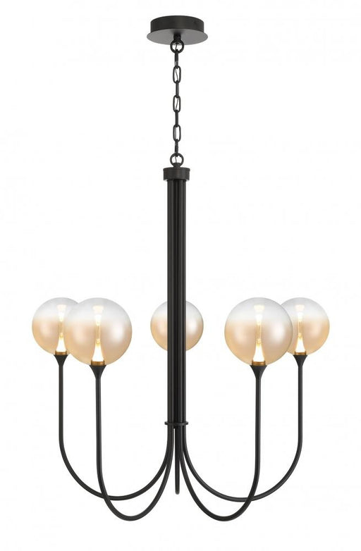Iissa-chandelier- 5 Light -34in-bk-am | 48923-039