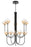 Iissa-chandelier- 10 Light -40in-bk-am | 48926-032