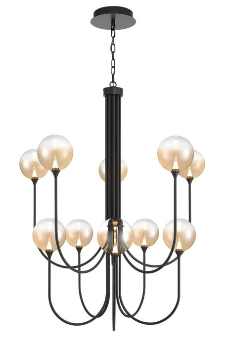 Iissa-chandelier- 10 Light -40in-bk-am | 48926-032