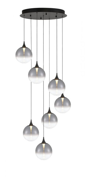 Iissa-chandelier- 7 Light -21in-bk-sk | 48929-028