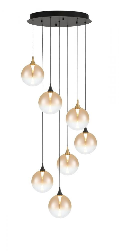 Iissa-chandelier- 7 Light -21in-gbm-am | 48930-031