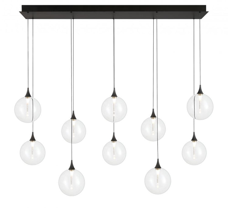 Iissa-chandelier- 10 Light -47in-bk-cl | 48933-018