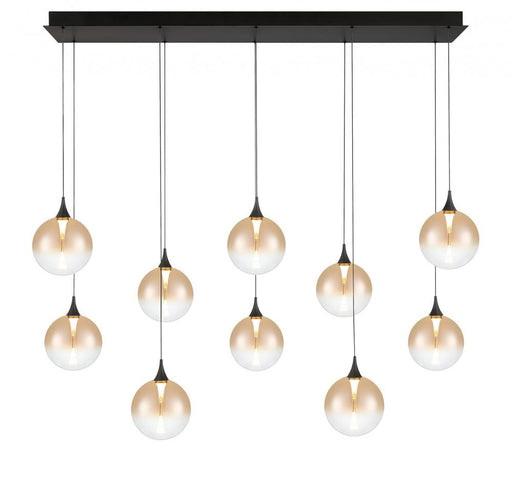 Iissa-chandelier- 10 Light -47in-bk-am | 48933-032