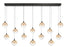 Iissa-chandelier- 14 Light -72in-bk-sk | 48939-027