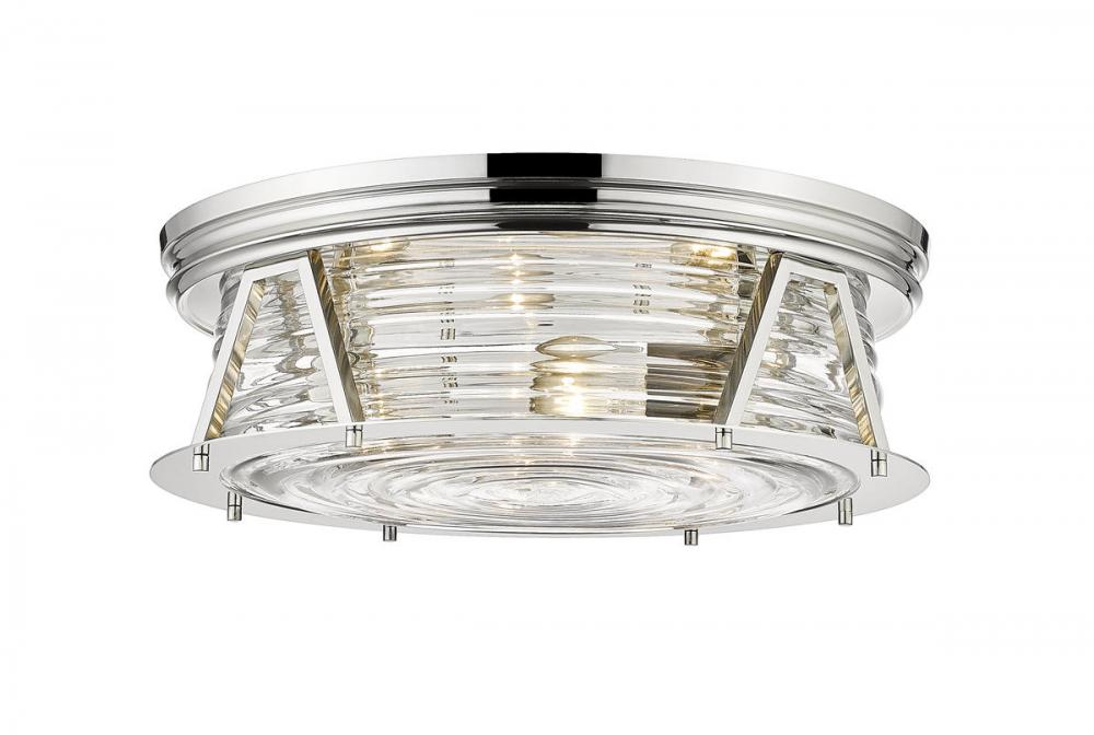 4 Light Flush Mount | 491F4-PN