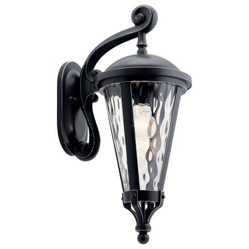 Kichler Cresleigh 22" 1 Light Wall Light Black with Silver Highlights