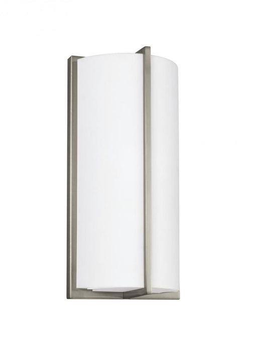 Generation Lighting Faron transitional 1-light indoor dimmable bath vanity wall sconce in brushed nickel silver finish w