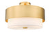 3 Light Semi Flush Mount | 495SF18-MGLD