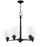 Craftmade Dardyn 5 Light Chandelier in Flat Black (Clear Glass)