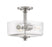 Craftmade Dardyn 3 Light Convertible Semi Flush in Brushed Polished Nickel (Clear Glass)