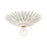 Broche 1 Light Matte White Flush Mount | 500-MT