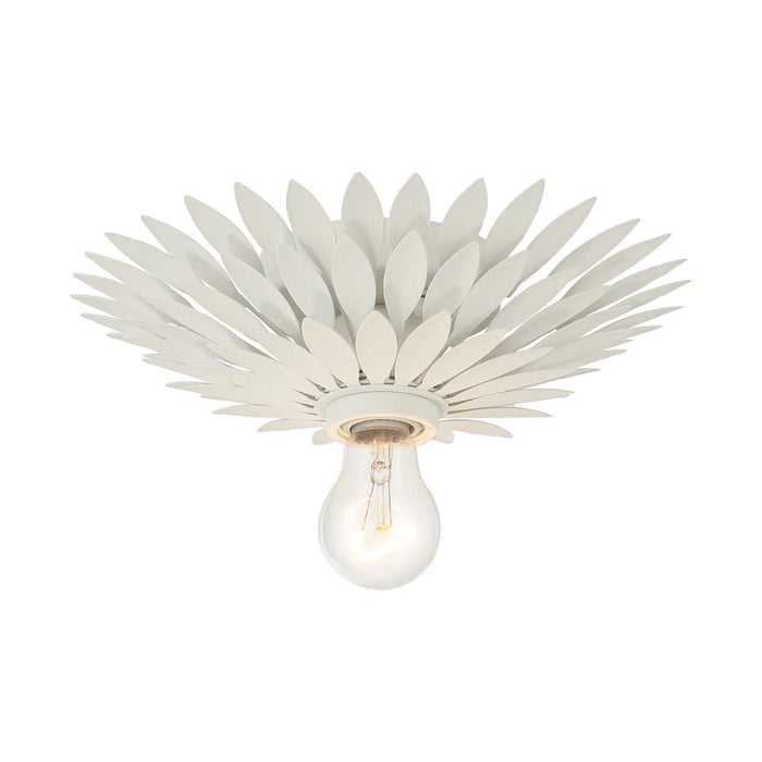 Broche 1 Light Matte White Flush Mount | 500-MT