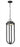 1 Light Outdoor Chain Mount Ceiling Fixture | 5005CHB-BK-LED