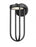 1 Light Outdoor Wall Light | 5005M-BK-LED