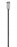 1 Light Outdoor Post Mounted Fixture | 5005PHB-5009P96-BK-L
