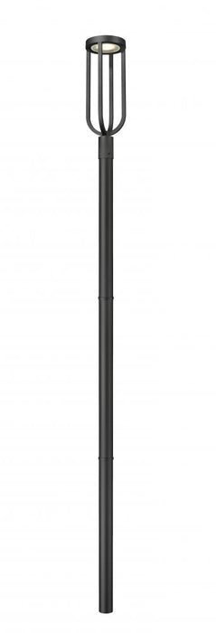 1 Light Outdoor Post Mounted Fixture | 5005PHB-5009P96-BK-L