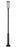 1 Light Outdoor Post Mounted Fixture | 5005PHB-5010P-BK-LED