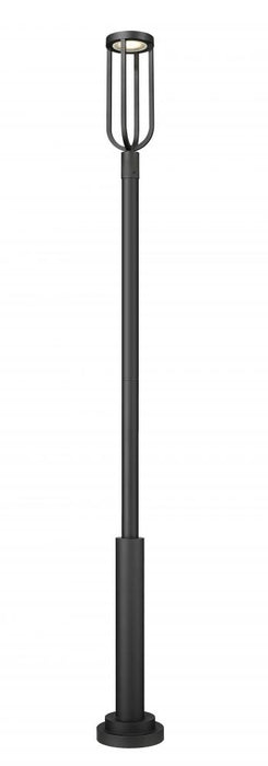 1 Light Outdoor Post Mounted Fixture | 5005PHB-5010P-BK-LED