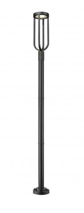 1 Light Outdoor Post Mounted Fixture | 5005PHB-5012P-BK-LED