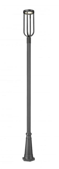 1 Light Outdoor Post Mounted Fixture | 5005PHB-519P-BK-LED