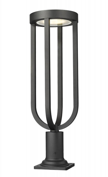1 Light Outdoor Pier Mounted Fixture | 5005PHB-533PM-BK-LED