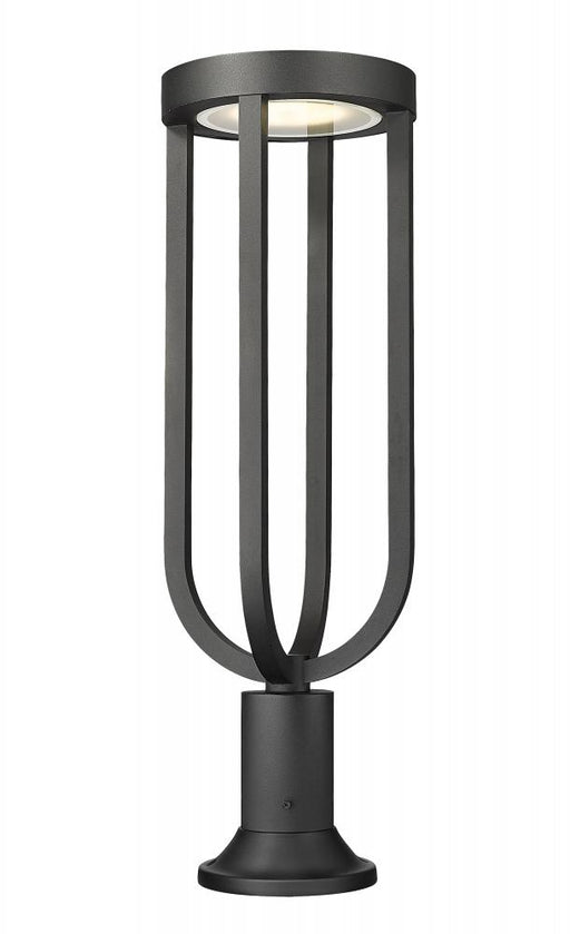1 Light Outdoor Pier Mounted Fixture | 5005PHB-553PM-BK-LED