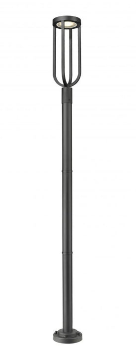 1 Light Outdoor Post Mounted Fixture | 5005PHB-567P-BK-LED