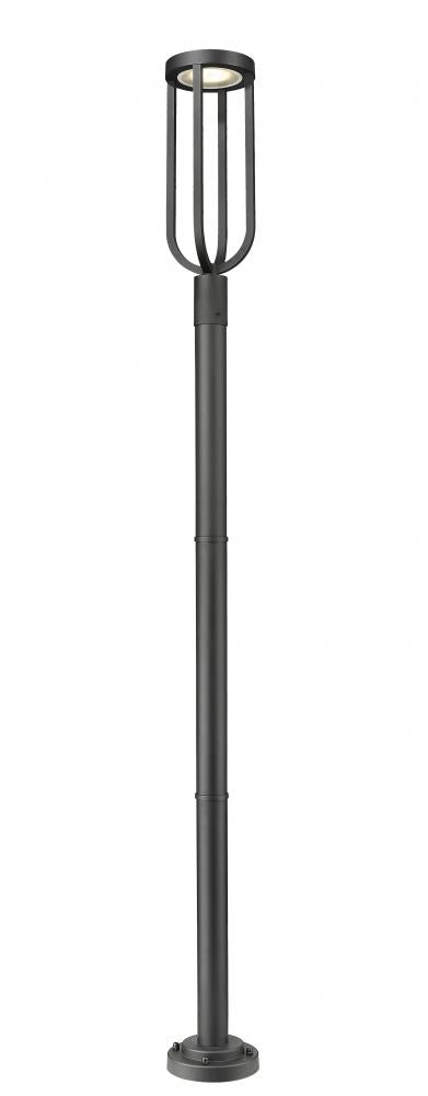 1 Light Outdoor Post Mounted Fixture | 5005PHB-567P-BK-LED