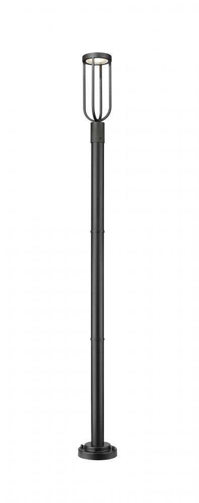 1 Light Outdoor Post Mounted Fixture | 5005PHM-5012P-BK-LED