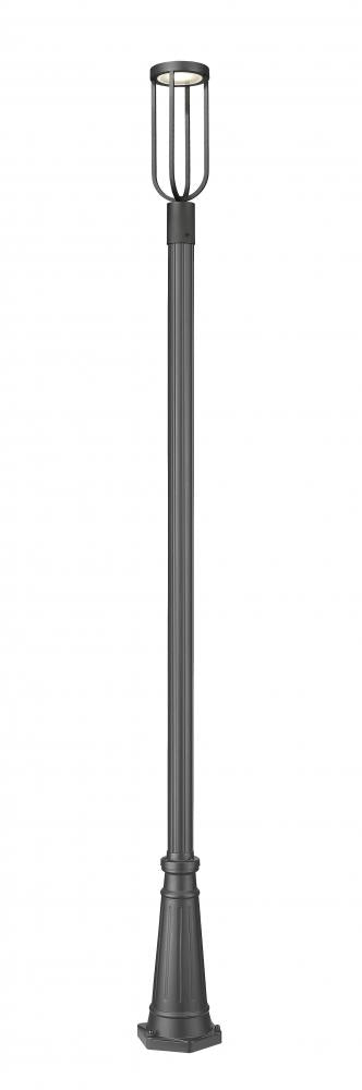 1 Light Outdoor Post Mounted Fixture | 5005PHM-519P-BK-LED