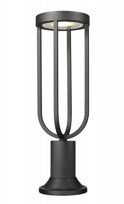 1 Light Outdoor Pier Mounted Fixture | 5005PHM-553PM-BK-LED