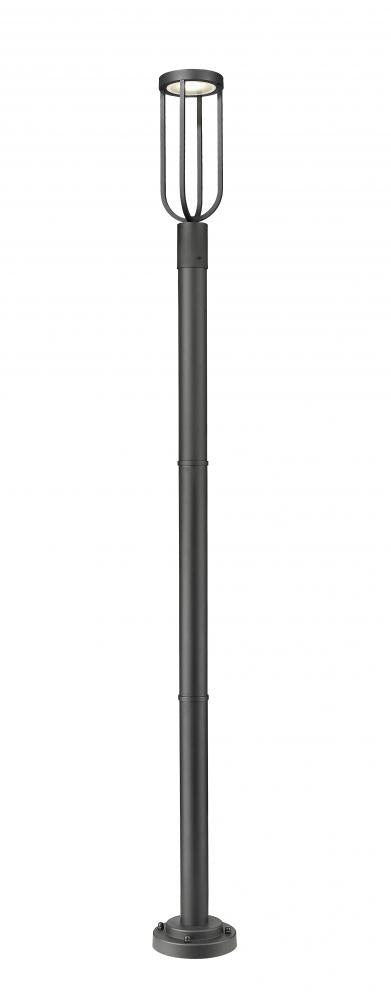 1 Light Outdoor Post Mounted Fixture | 5005PHM-567P-BK-LED