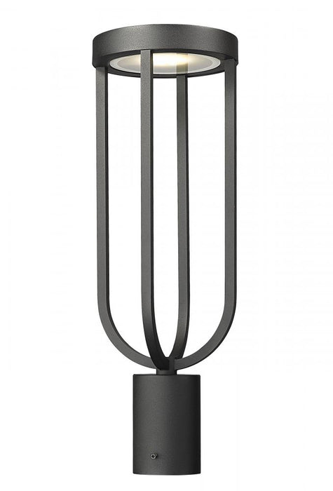1 Light Outdoor Post Mount Fixture | 5005PHM-BK-LED