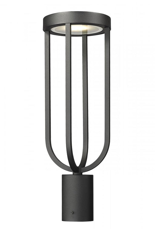 1 Light Outdoor Post Mount Fixture | 5005PHM-BK-LED