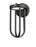 1 Light Outdoor Wall Light | 5005S-BK-LED