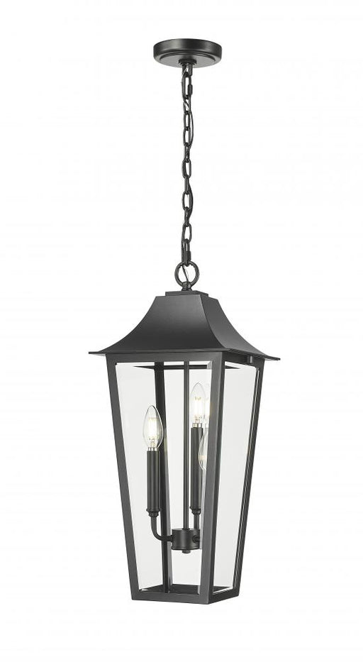 3 Light Outdoor Chain Mount Ceiling Fixture | 5008CHB-BK