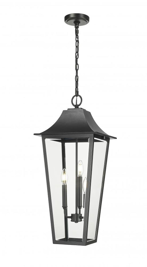 3 Light Outdoor Chain Mount Ceiling Fixture | 5008CHXL-BK