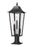 3 Light Outdoor Pier Mounted Fixture | 5008PHBR-533PM-BK