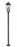 3 Light Outdoor Post Mount Fixture | 5008PHBR-567P-BK