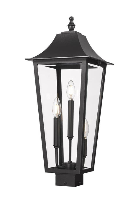 3 Light Outdoor Post Mount Fixture | 5008PHBS-BK
