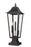 3 Light Outdoor Pier Mounted Fixture | 5008PHBS-SQPM-BK