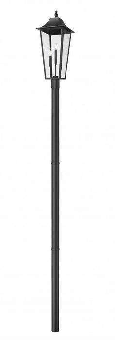 3 Light Outdoor Post Mount Fixture | 5008PHXLR-5009P96-BK