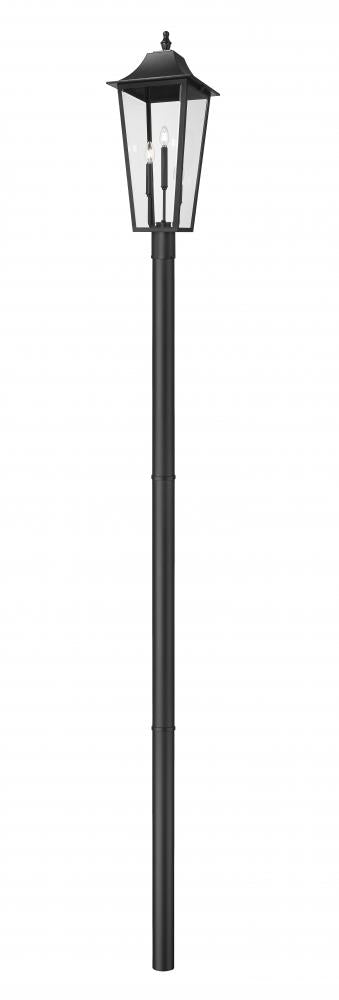 3 Light Outdoor Post Mount Fixture | 5008PHXLR-5009P96-BK